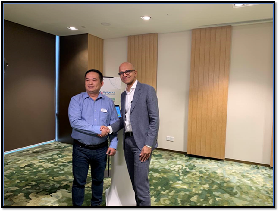 Microsoft’s CEO, Satya Nadella, Met with Leading Open Source Representatives (Luke Han, pictured) to Discusses the Globalization of Apache Kylin, 2018