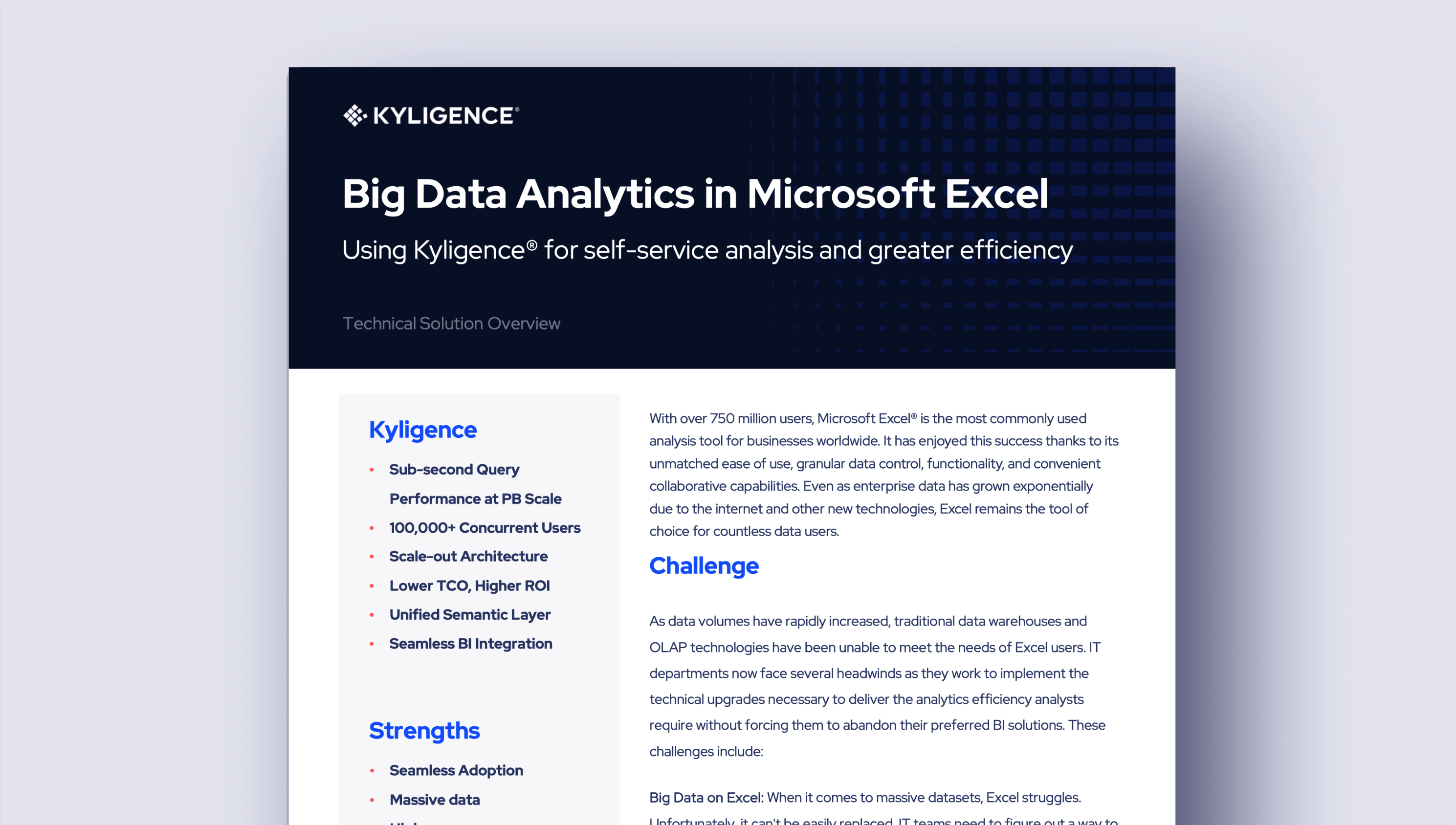 Big Data Analytics In Excel Kyligence Intelligent Olap Platform